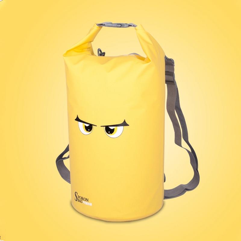 Waterproof Beach Bag for Outdoor Activities | PVC Mesh Cloth Storage Bucket | Swimming, Rafting, Seaside Fun | Grey