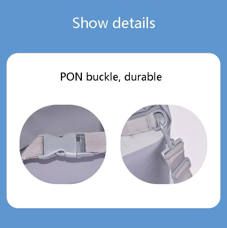 Waterproof Beach Bag for Outdoor Activities | PVC Mesh Cloth Storage Bucket | Swimming, Rafting, Seaside Fun | Grey