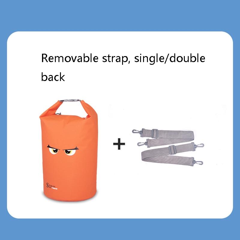 Waterproof Beach Bag for Outdoor Activities | PVC Mesh Cloth Storage Bucket | Swimming, Rafting, Seaside Fun | Grey