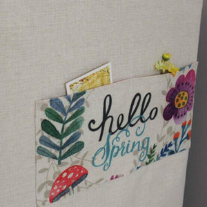 Cartoon Cotton Linen Drum Roller Washing Machine Dust Cover | 83x60x60cm | Bee