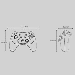 Cat-Shaped Wireless Tooth Handle for Nintendo Switch | Black & White