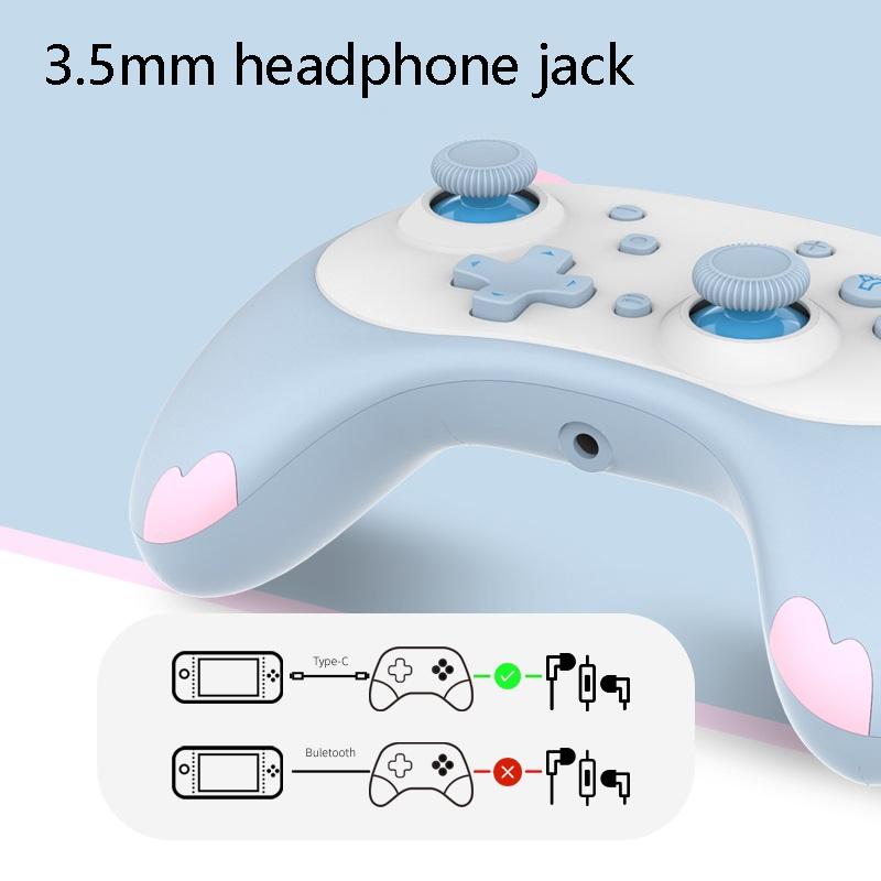 Cat-Shaped Wireless Tooth Handle for Nintendo Switch | Black & White