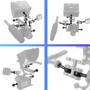 Adjustable Ball Head Adapter | Underwater Photography Lights | M5 Screw | Black