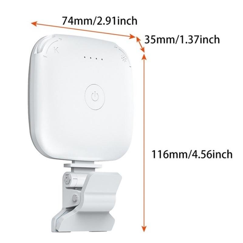 Portable Mini Clip - On LED Fill Light for Video Conferencing & Live Streaming | Purple