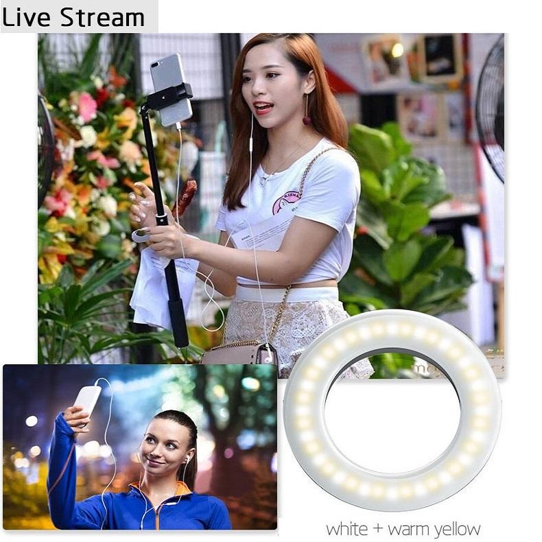Selfie Ring Light for Mobile Phones | Beauty Enhancer | Black