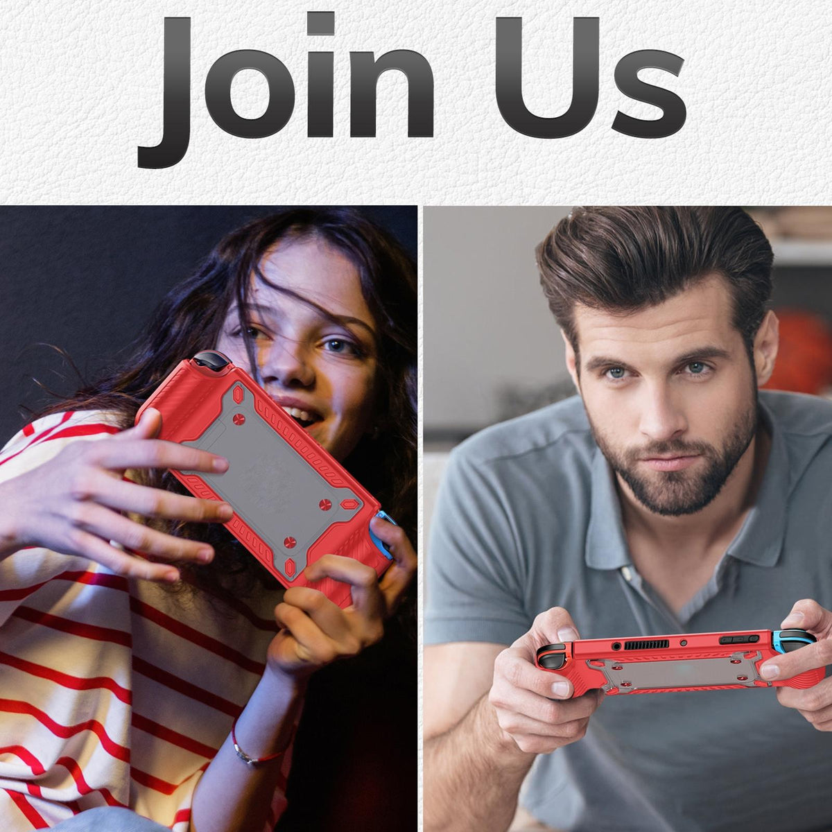 Protective TPU PC Case for Nintendo Switch OLED | Red