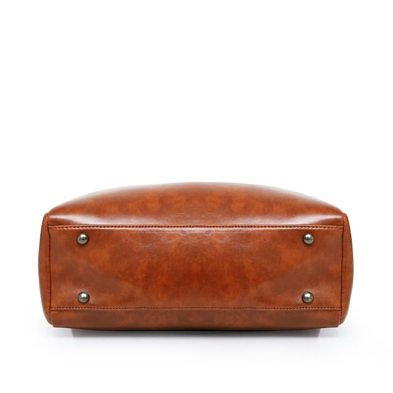 Retro Ladies Handbag | 4-in-1 Fashion Bucket Bag with Large Capacity | Black