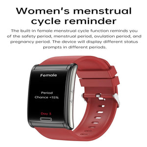 Smart Watch with Heart Rate & Blood Pressure Monitoring | Colour Screen | Red