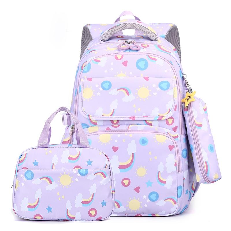 Kids Backpack Set with Lunch Bag & Pencil Case | 3 in 1 | Purple