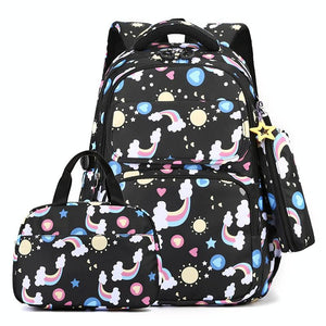 Kids Backpack Set with Lunch Bag & Pencil Case | 3 in 1 | Purple
