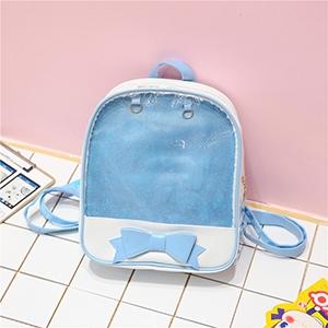 Mini Clear Kids Backpack | With Bow | Perfect for School | Green