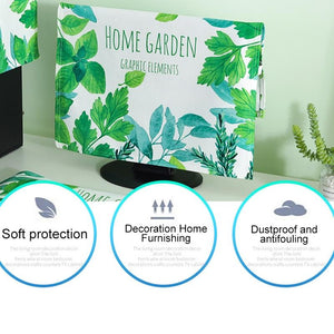 Universal 3-in-1 Desktop PC Dust Cover | Fits 23-24 Inch Screens | Fascinating Flamingo