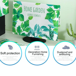 Universal 3-in-1 Desktop PC Dust Cover | Fits 23-24 Inch Screens | Fascinating Flamingo