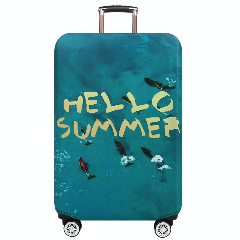 Protective Cover for Trolley Luggage | Durable & Dustproof | Large Size | Summer Sea | L