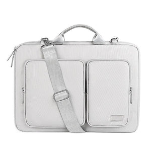 15.6 Inch Detachable Shoulder Laptop Bag | Thickened Polyester | Silver Gray