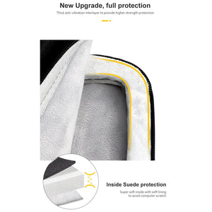 15.6 Inch Detachable Shoulder Laptop Bag | Thickened Polyester | Silver Gray