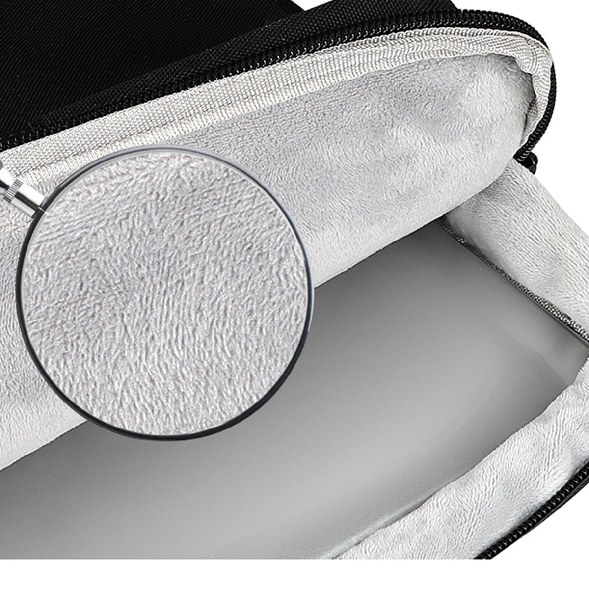 15.6 Inch Detachable Shoulder Laptop Bag | Thickened Polyester | Silver Gray