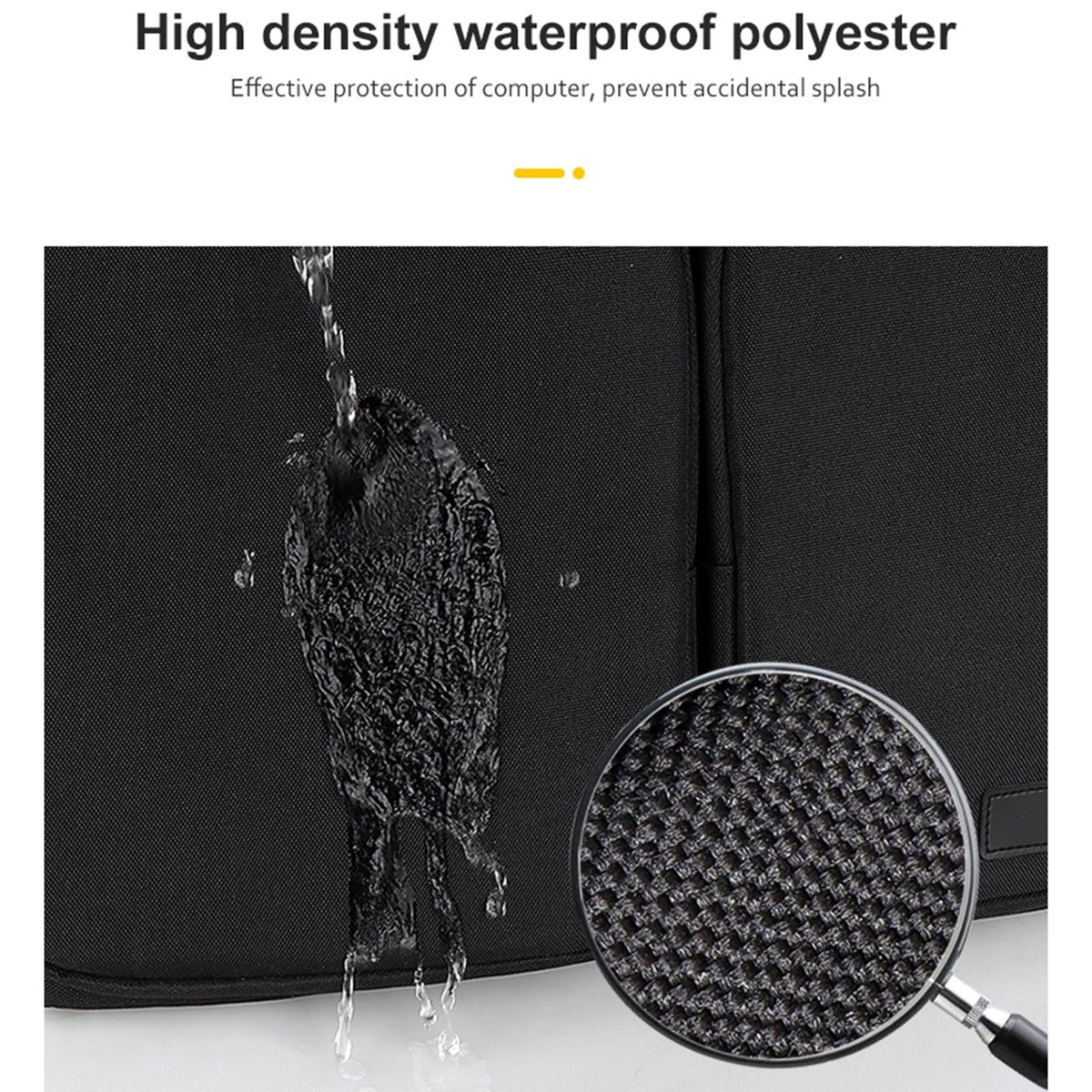 15.6 Inch Detachable Shoulder Laptop Bag | Thickened Polyester | Silver Gray