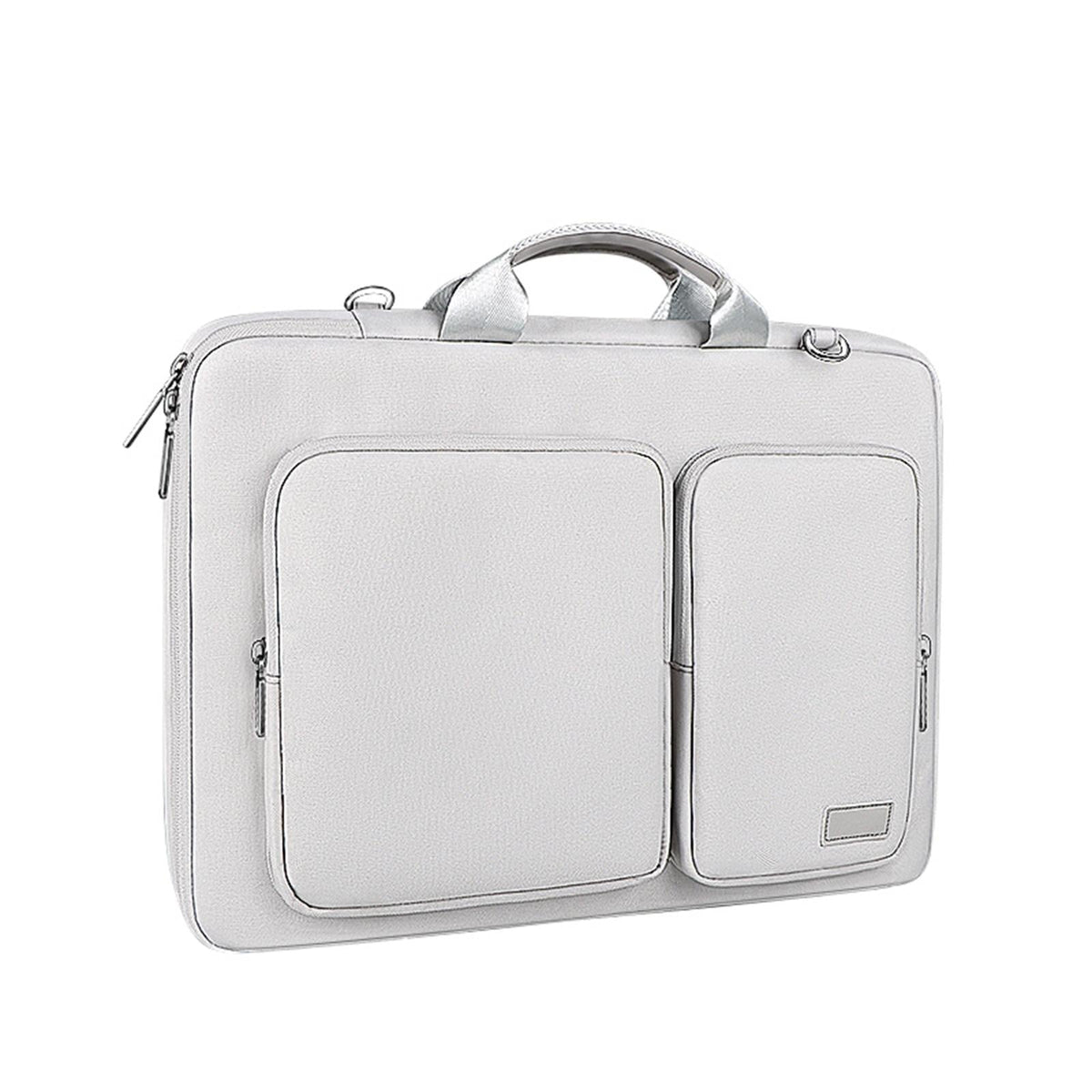 15.6 Inch Detachable Shoulder Laptop Bag | Thickened Polyester | Silver Gray