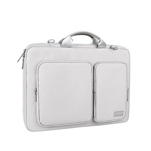15.6 Inch Detachable Shoulder Laptop Bag | Thickened Polyester | Silver Gray