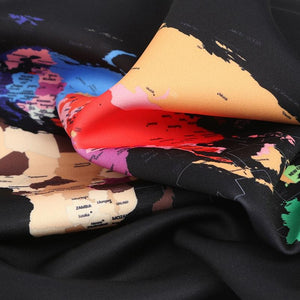 XL Travel Luggage Cover | Dustproof Scratch-Proof Elastic Sleeve | Fits 29-32 Inch Suitcases | English Map