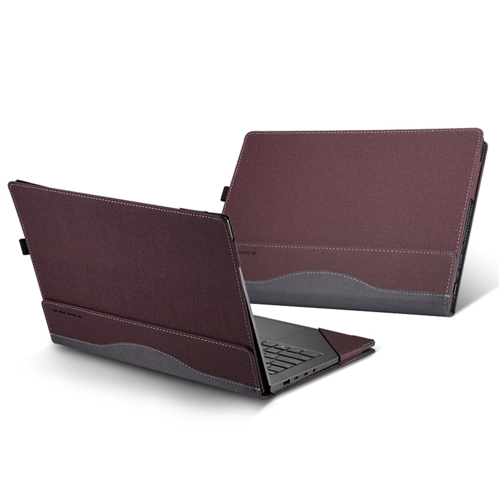 Leather Laptop Case with Stand | 13.3" | Wine Red | For Samsung Galaxy Book 2 Pro 360