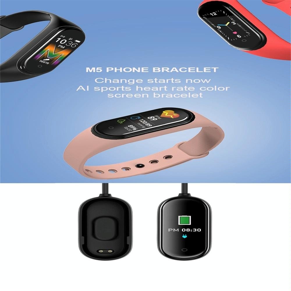 Waterproof Bluetooth Smart Watch | HR / BP Monitoring | Colour Screen | Pink