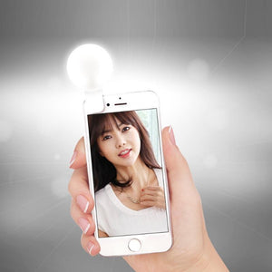 2 - Pack LED Selfie Light for Mobile Phone Photography | Black
