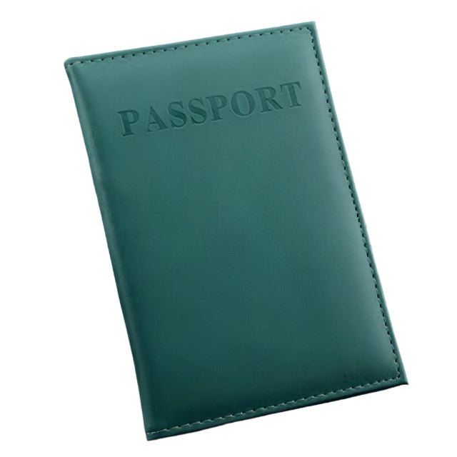 Travel Passport Cover Faux Leather Holder | Light Blue