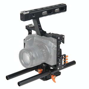 Video Camera Cage Stabilizer for Panasonic Lumix DMC-GH4 / Sony A7 Series | Orange