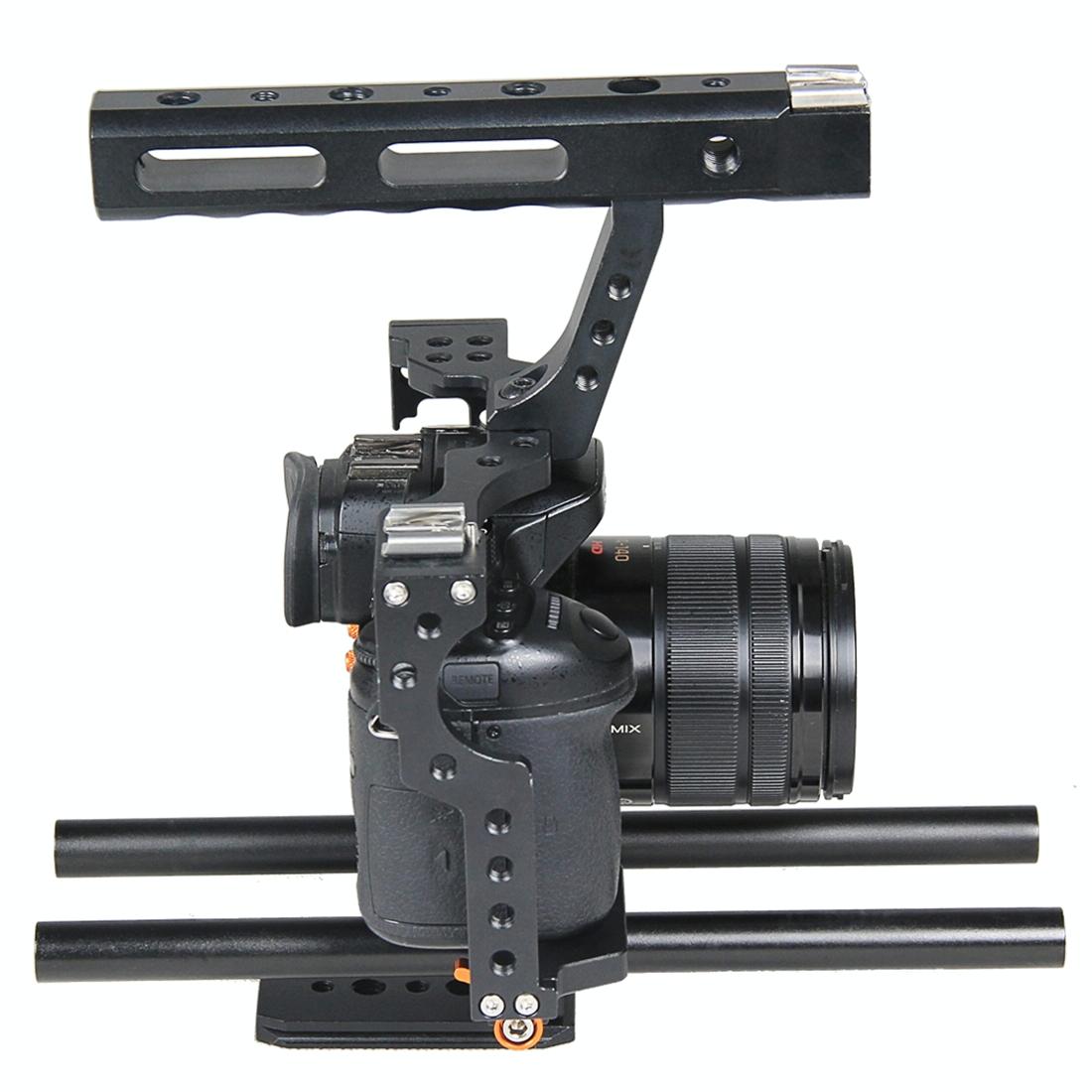 Video Camera Cage Stabilizer for Panasonic Lumix DMC-GH4 / Sony A7 Series | Orange