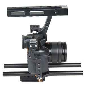 Video Camera Cage Stabilizer for Panasonic Lumix DMC-GH4 / Sony A7 Series | Orange