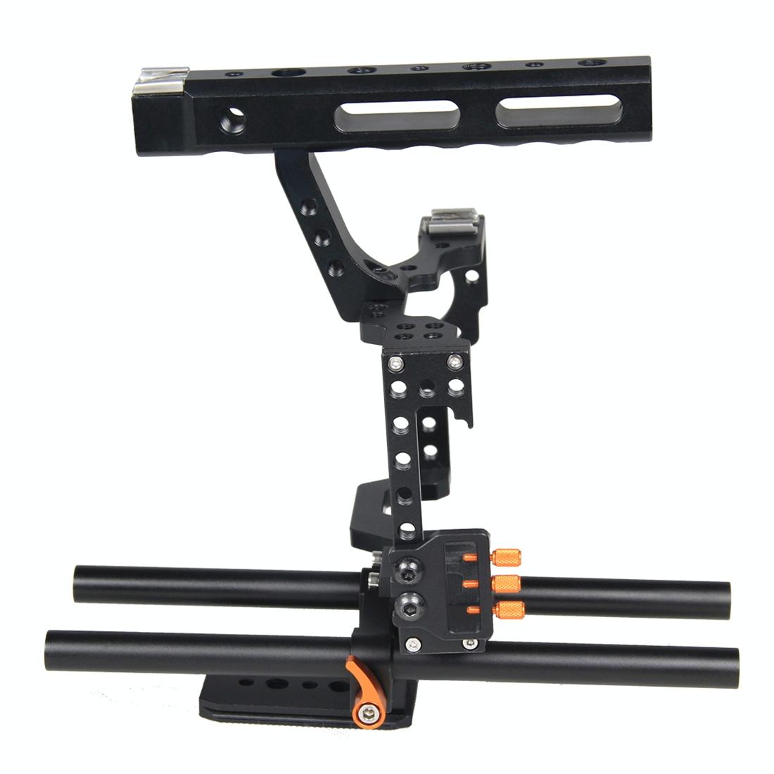 Video Camera Cage Stabilizer for Panasonic Lumix DMC-GH4 / Sony A7 Series | Orange