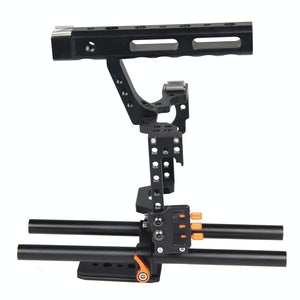 Video Camera Cage Stabilizer for Panasonic Lumix DMC-GH4 / Sony A7 Series | Orange