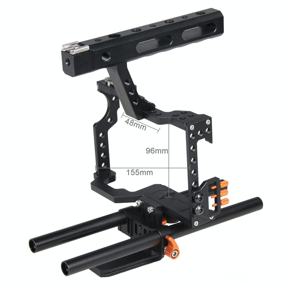 Video Camera Cage Stabilizer for Panasonic Lumix DMC-GH4 / Sony A7 Series | Orange