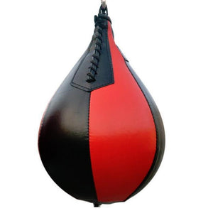 Adult Hanging Speed Ball for Boxing Fitness | Free Punching Bag | Pear Shape Black & White