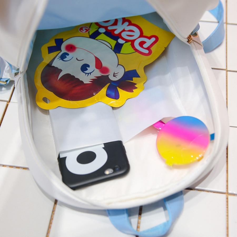 Mini Clear Kids Backpack with Bow | Perfect for School | Black & Pink