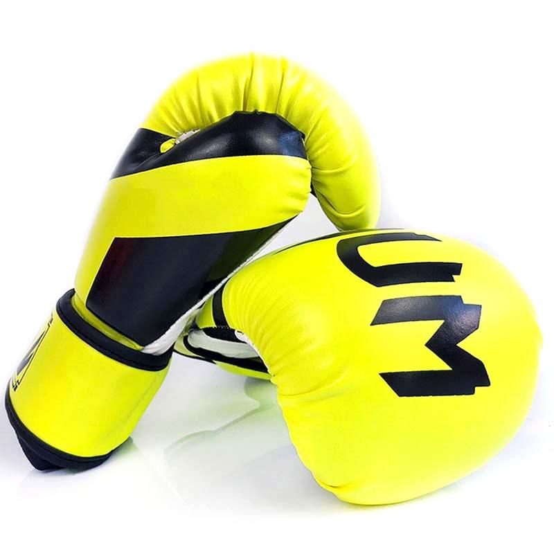 Professional Adult Boxing Training Gloves | 6Oz for Muay Thai Fighting | Fluorescent Green