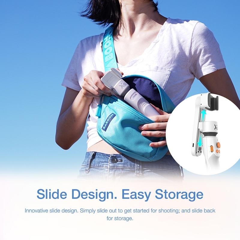 Smooth-XS Gimbal Stabilizer | Handheld Selfie Stick | Pink | Lightweight 200g