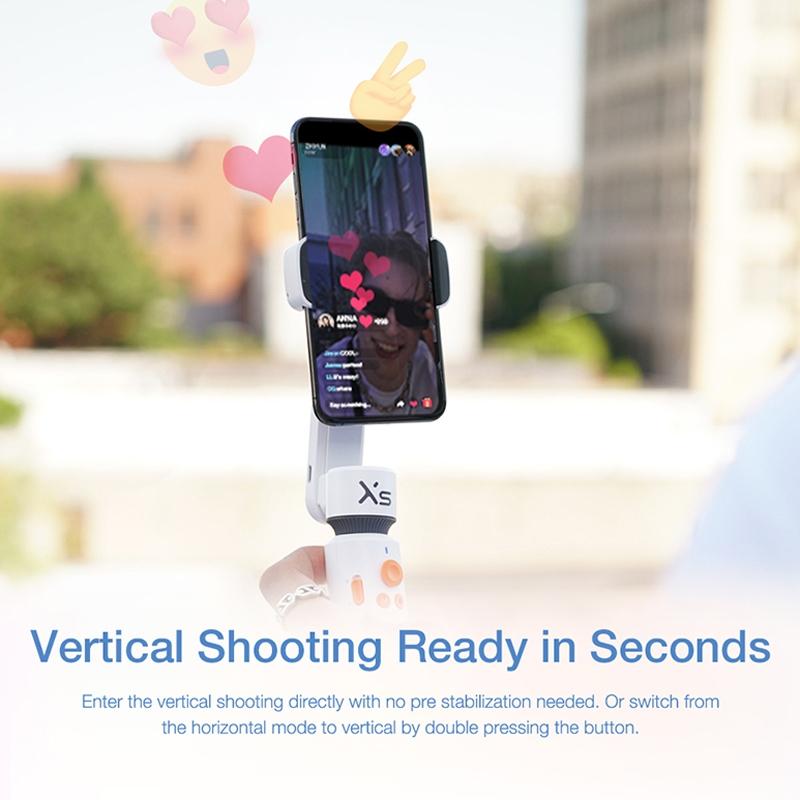 Smooth-XS Gimbal Stabilizer | Handheld Selfie Stick | Pink | Lightweight 200g