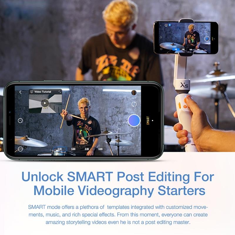 Smooth-XS Gimbal Stabilizer | Handheld Selfie Stick | Pink | Lightweight 200g