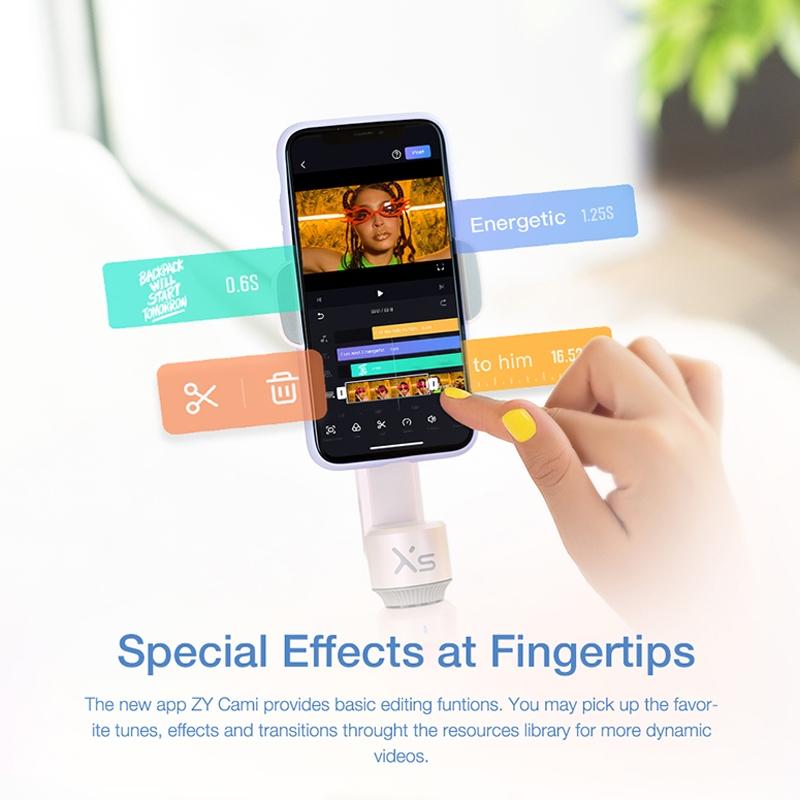 Smooth-XS Gimbal Stabilizer | Handheld Selfie Stick | Pink | Lightweight 200g