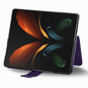 Embossed Butterfly Love Leather Case | For Samsung Galaxy Z Fold 4 | Flower Design | Light Purple