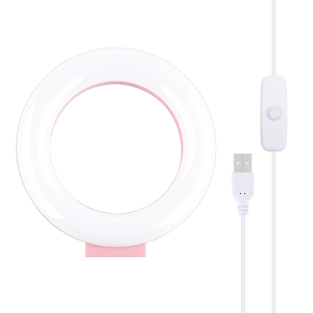 USB LED Ring Light | For Vlogging & Photography | 4.7 Inch | White Light | Pink