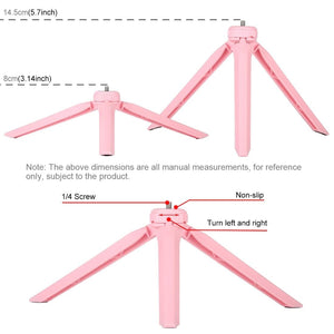 10.2" LED Ring Light with Tripod & Phone Clamp | 3 Modes Dual Colour Temperature Dimmable | Pink