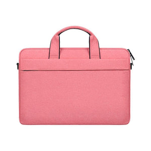 Portable 14.1 Laptop Tablet Bag | With Dual Pockets & Soft Handle | Pink