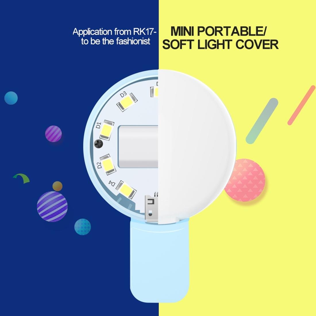 Portable Mini Beauty Light for Smartphones | 3 Brightness Levels | 9 LEDs Warm/White | iPhone, Galaxy, Huawei, Xiaomi, LG, HTC | Pink