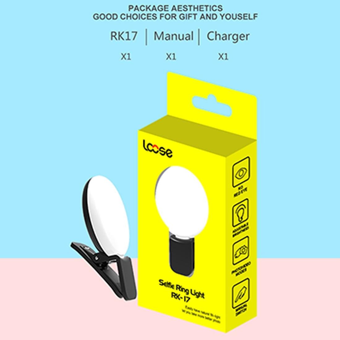 Portable Mini Beauty Light for Smartphones | 3 Brightness Levels | 9 LEDs Warm/White | iPhone, Galaxy, Huawei, Xiaomi, LG, HTC | Pink