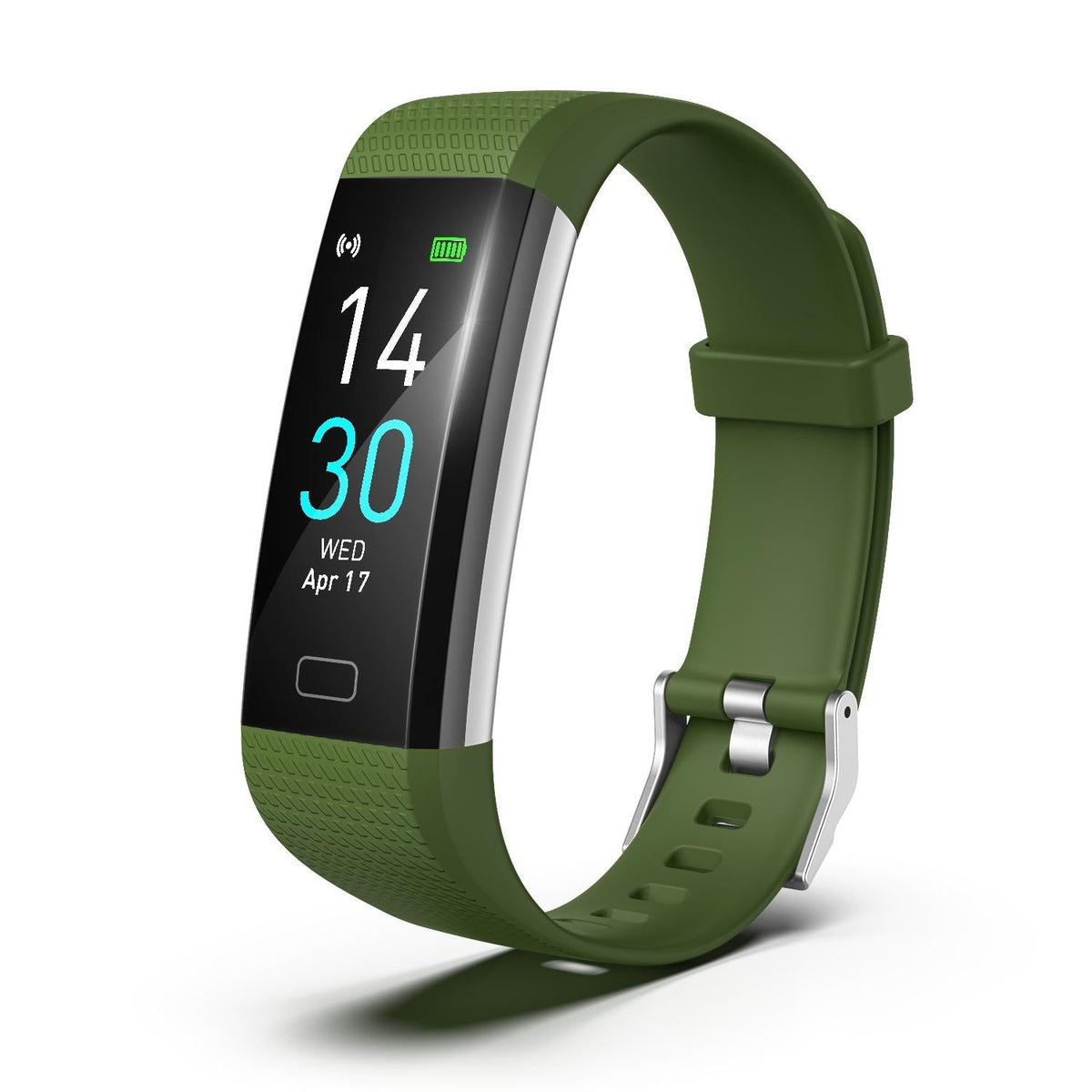Waterproof Fitness Tracker Watch | Heart Rate Monitor | Army Green