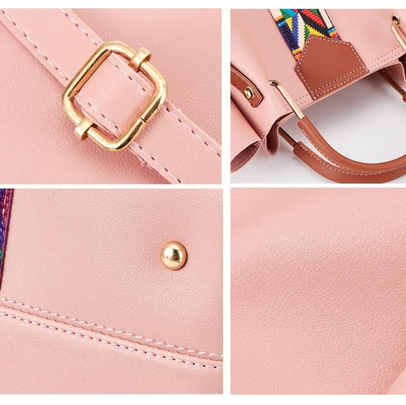 Versatile 4-in-1 Messenger Bag for Women | Fashionable & Spacious | Pink